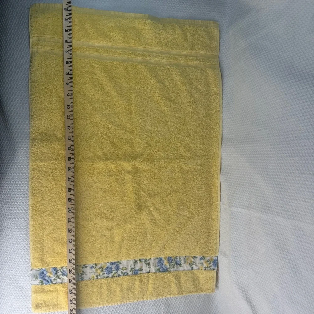 Vintage Ralph Lauren & St Marys Hand Towel Set 6pc Daffodil Yellow Floral USA
